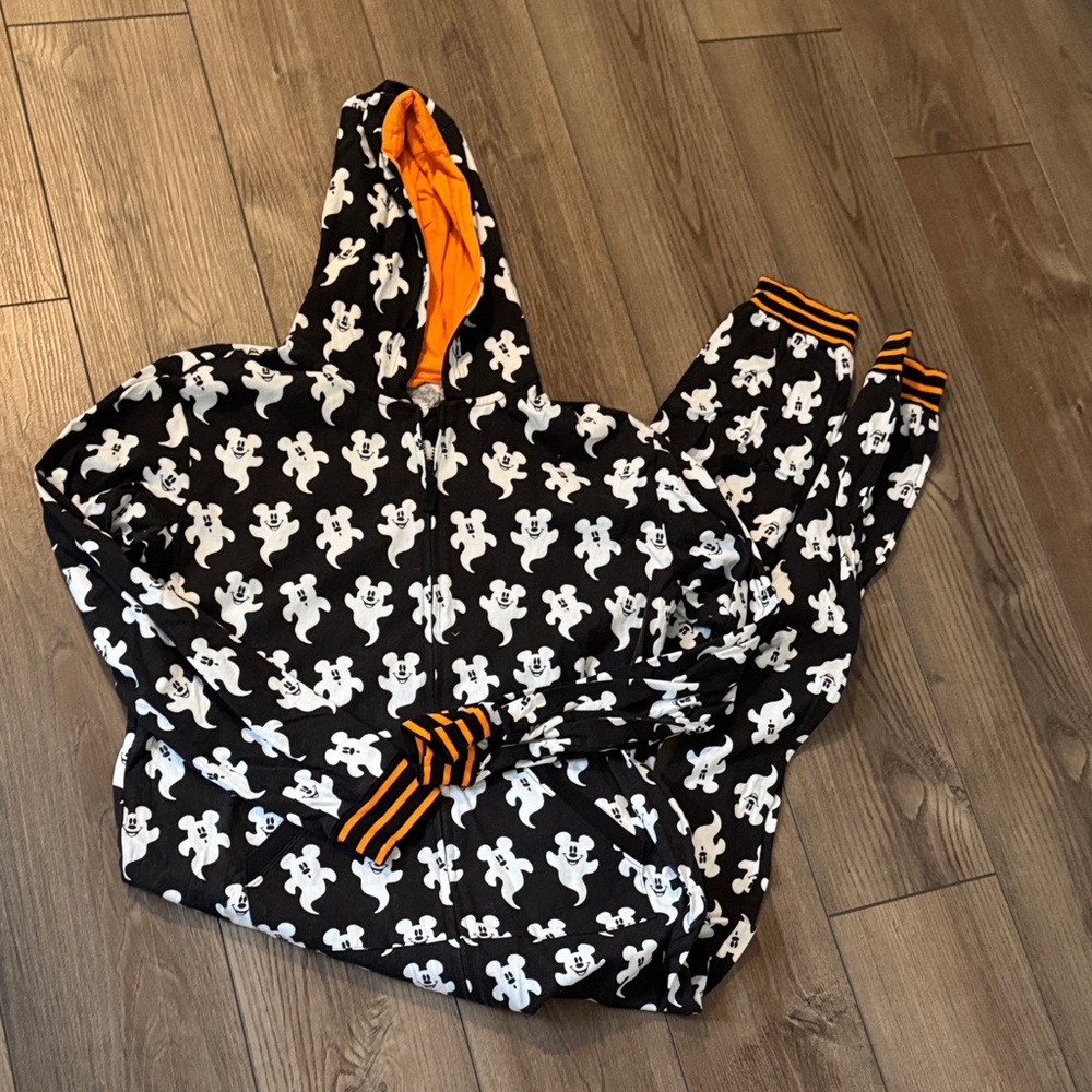 *Disney Mickey Mouse Ghost Print Onesie Pajama Set